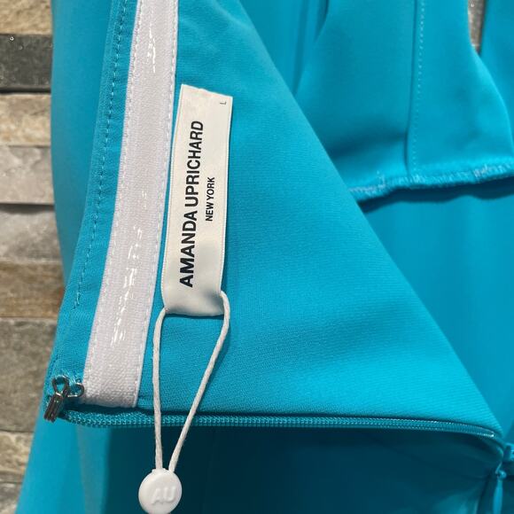 Amanda Uprichard L Halter Mezcal Mini Dress | Marina Blue, NWT, Adjustable Neck - Picture 6 of 9